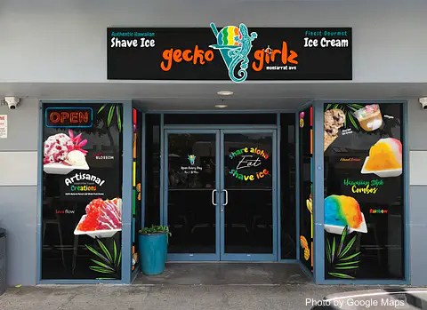 Gecko Girlz Shave Ice and Ice Cream Shop - Waikiki, Hawaii - Photo 2 of 3 | NateEatsHawaii restaurant gallery and food photos from Oahu, Hawaii