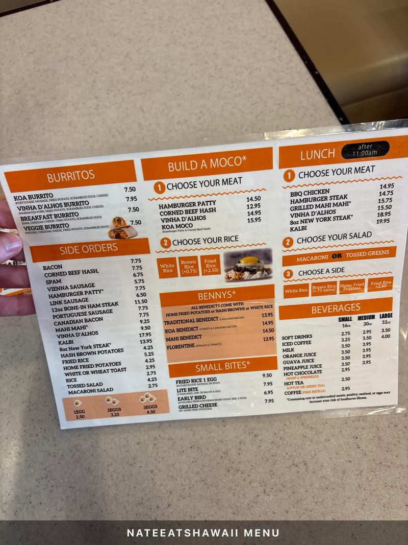 Koa Pancake House menu photo 3