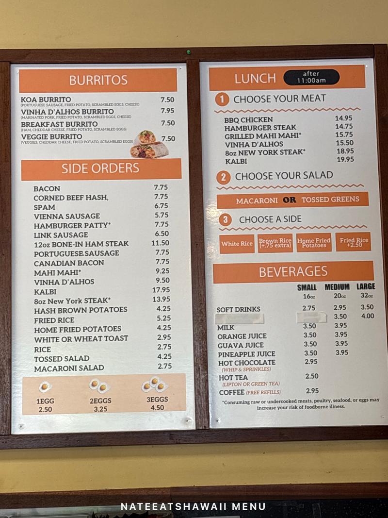 Koa Pancake House menu photo 1