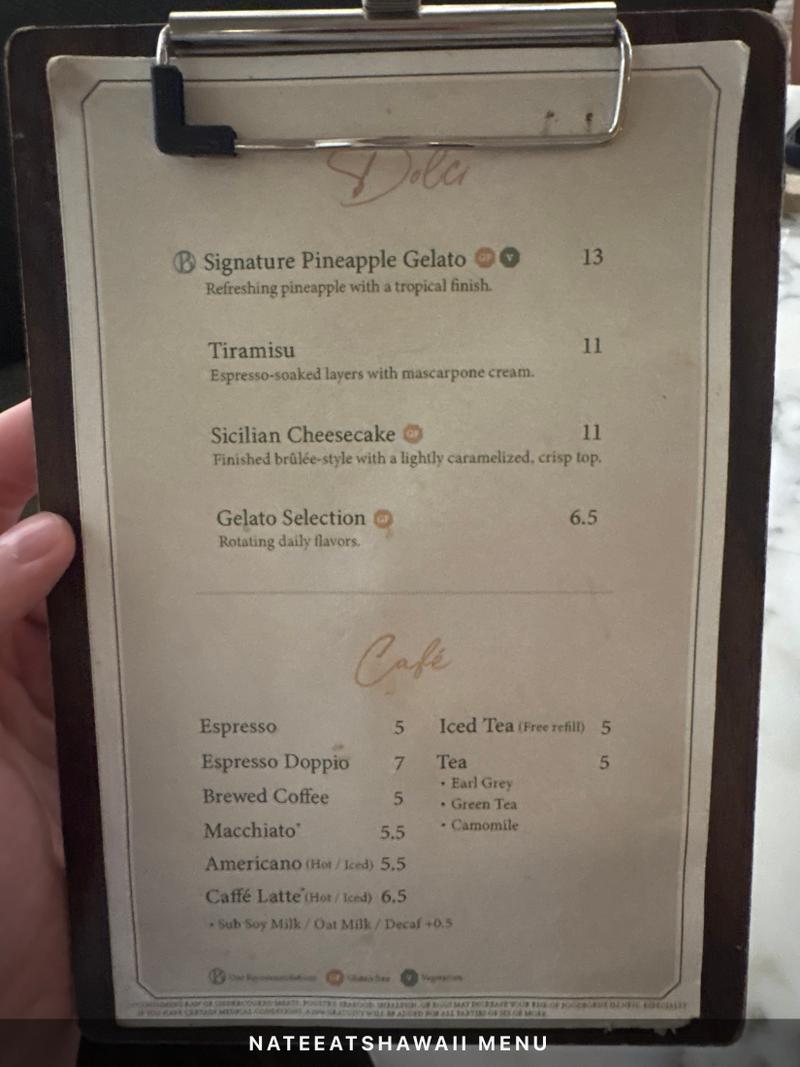 Botanico Waikiki menu photo 1