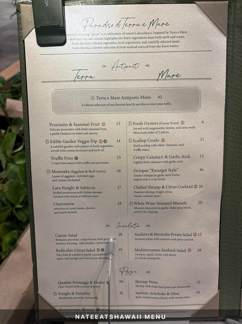 Botanico Waikiki menu photo 3